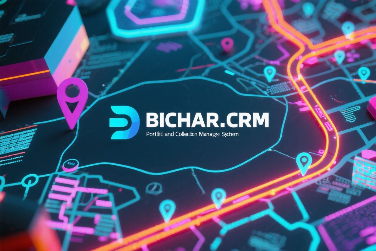 Neon city map with the 